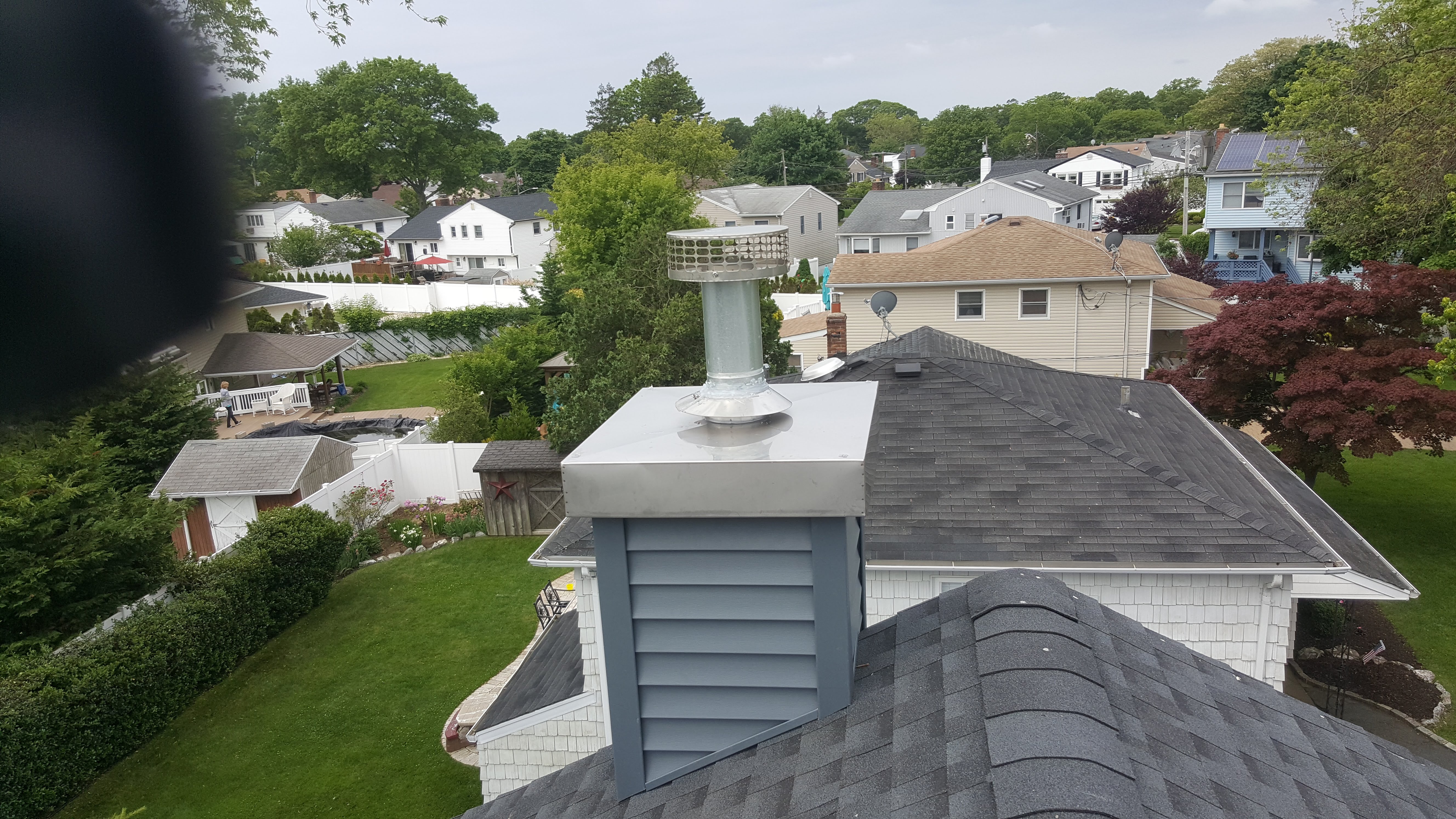 Complete chimney crown rebuild and waterproofing in Deer Park, New York