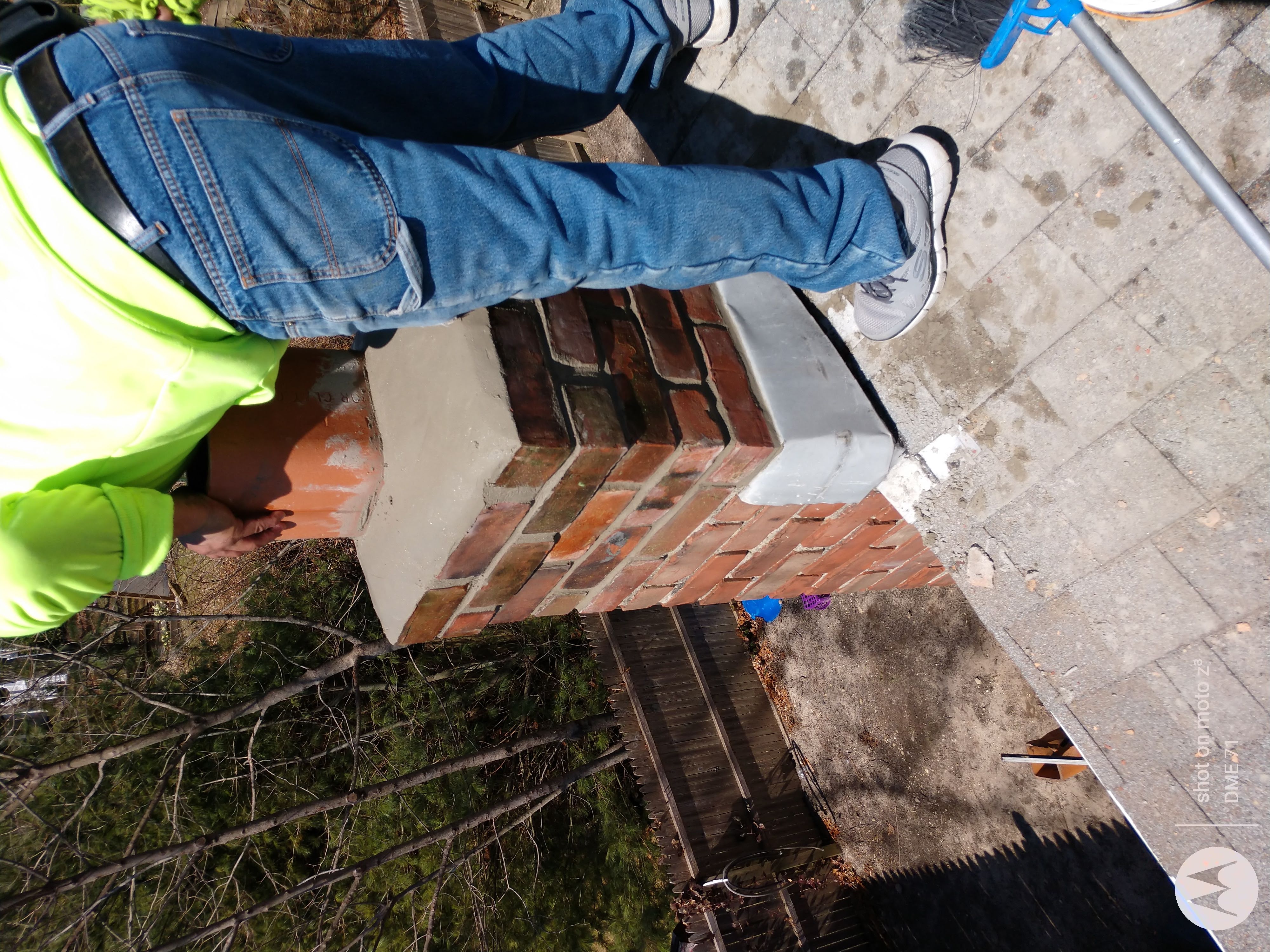 Cracked chimney professionally repaired in Deer Park, NY